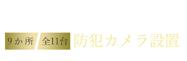 24時間監視センターと連携 9か所 全11台 防犯カメラ設置